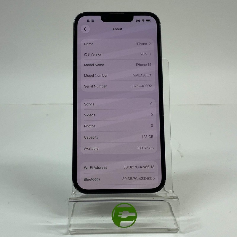 Broken Unlocked Apple iPhone 14 128GB MPUA3LL/A