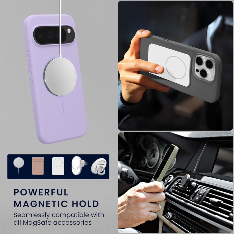 Magnetic Silicone Case for Google Pixel 10 / Pixel 10 Pro - Shockproof, Anti-Sli gallery