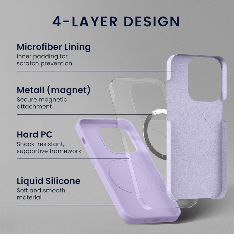 Magnetic Silicone Case for Google Pixel 10 / Pixel 10 Pro - Shockproof, Anti-Sli gallery