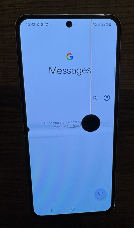 Samsung Galaxy Z Flip5 5G SM-F731U1 256GB Factory Unlocked White Good (READ)