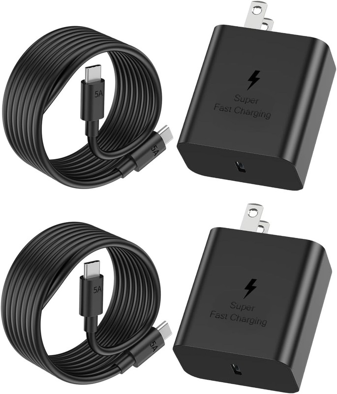 45W USB C Charger Block, 2Pack Super Fast Charger Type C PD Fast Charging 5A Cab