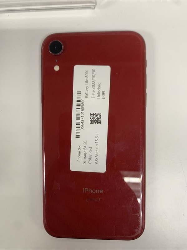 Apple iPhone XR – 64GB – Red (Unlocked) A1984 (CDMA + GSM)
