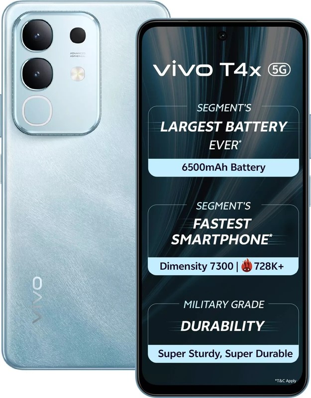 vivo T4X 5G (Blue 256GB 8GB) 6.72&Prime; Dimensity 7300 5G Processor Global Version