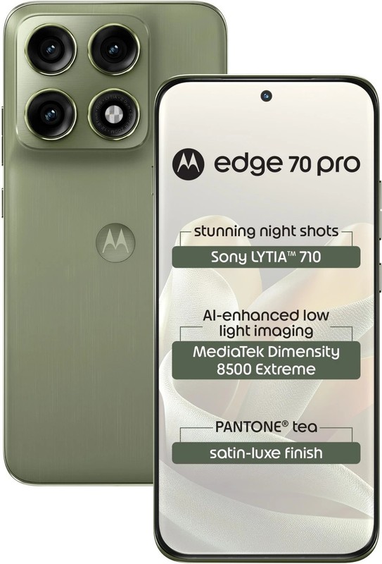 MOTOROLA edge 70 pro (Green 8GB, 256GB) Dimensity 8500 NFC Global Version.