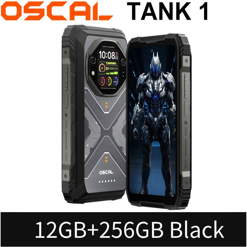 OSCAL TANK 1 5G 4G AI Rugged Cell Phone Android 15 Dual Screen Mobile Unlocked