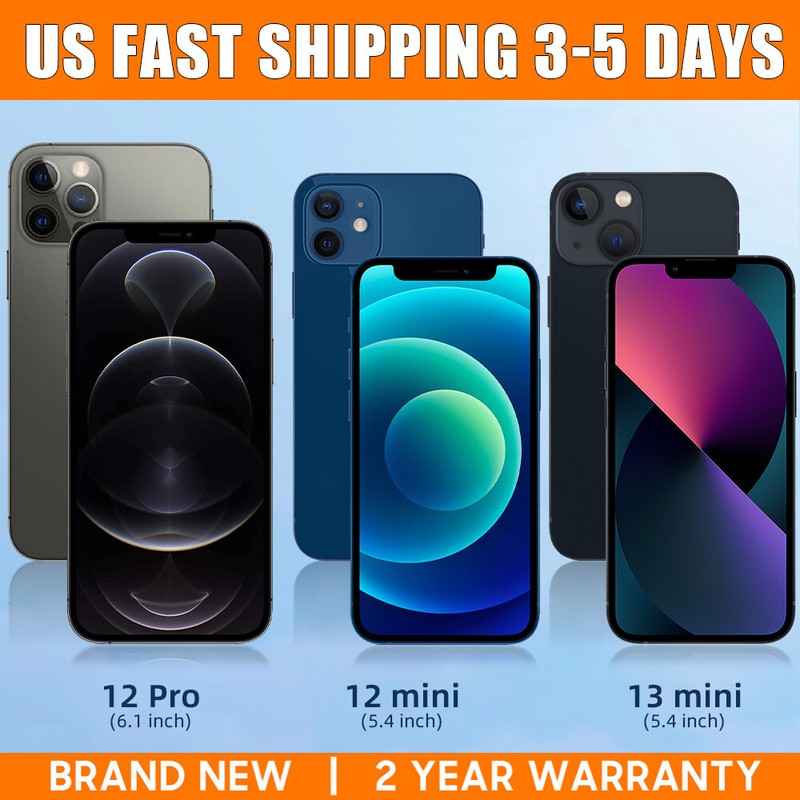 New Sealed Apple iPhone 12 Pro/12 Mini/13 Mini 13 Pro Max Unlocked Fast delivery