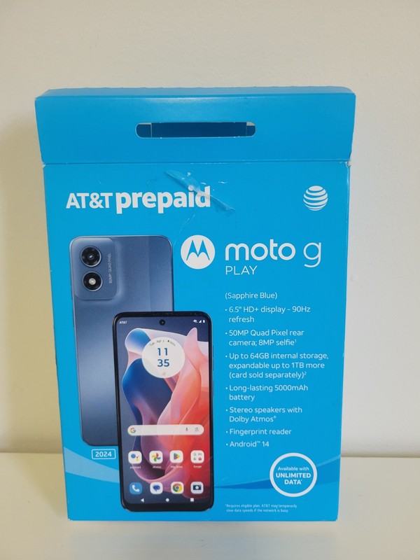 AT&T Prepaid Moto G Play Sapphire Blue XT2413-3 Smartphone-PARTS ONLY