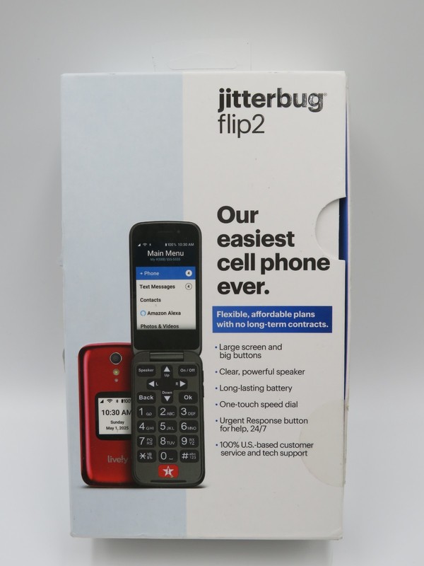 Lively Jitterbug Flip2 Cellphone for Seniors Mobile Phone Red