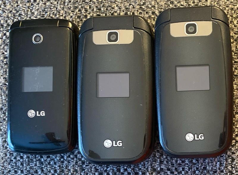 LG 440G / LG440G – Black ( TracFone ) Cellular Flip Phones (3) Not Tested