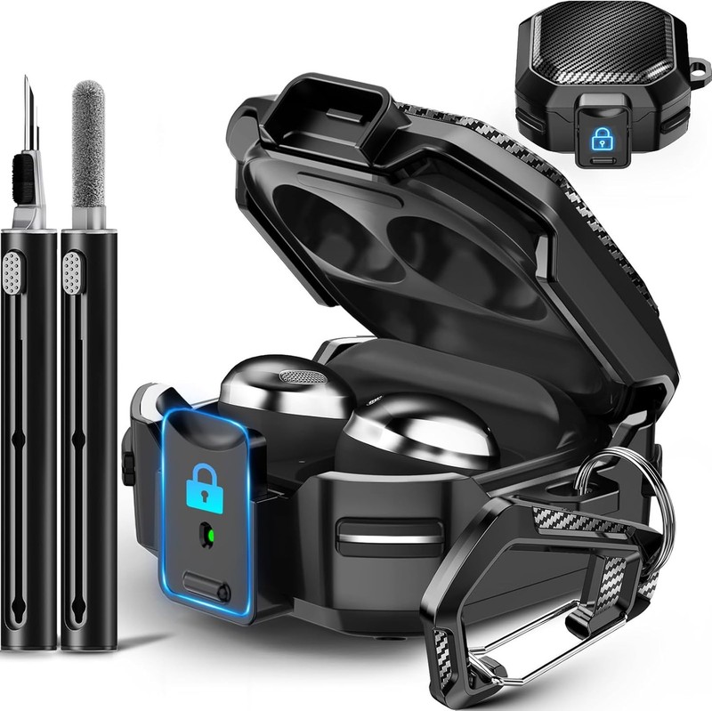 Lock Carbon Fiber Case for Samsung Galaxy Buds FE Case (2023) – Black