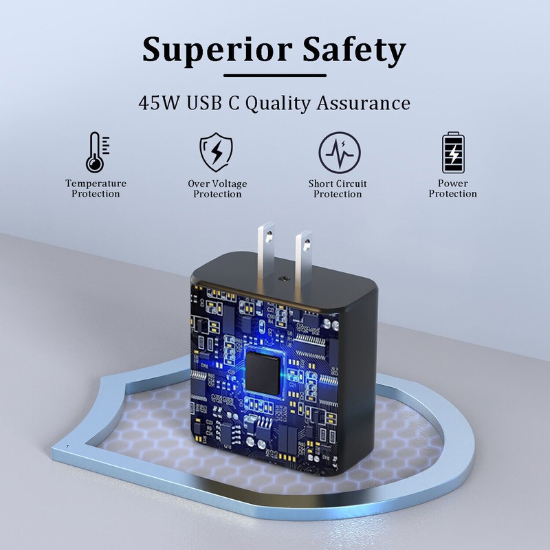 45W USB-C Super Fast Wall Charger Type C Charging Cable For Samsung S24-S22-S23+ gallery