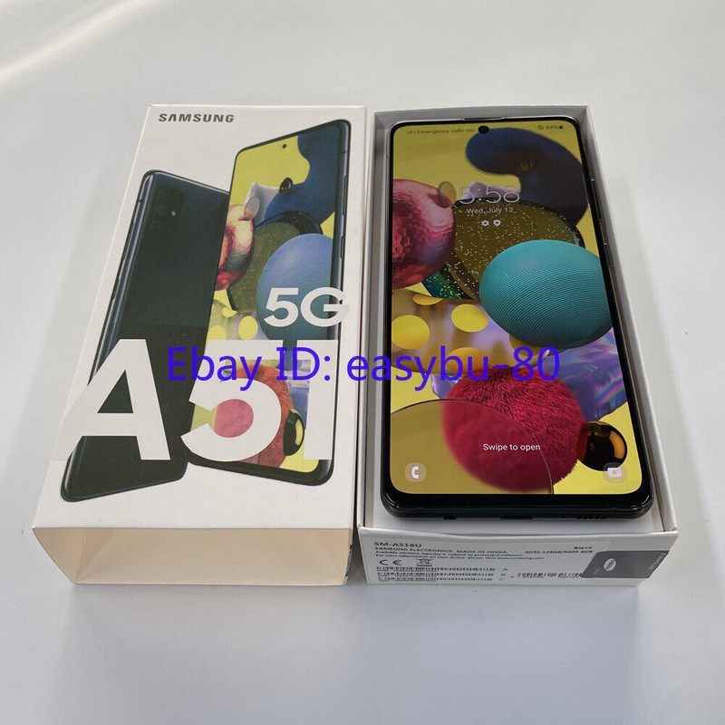 Samsung Galaxy A51 5G SM-A516U 128GB 6GB RAM Unlocked Smartphone- New Unopened