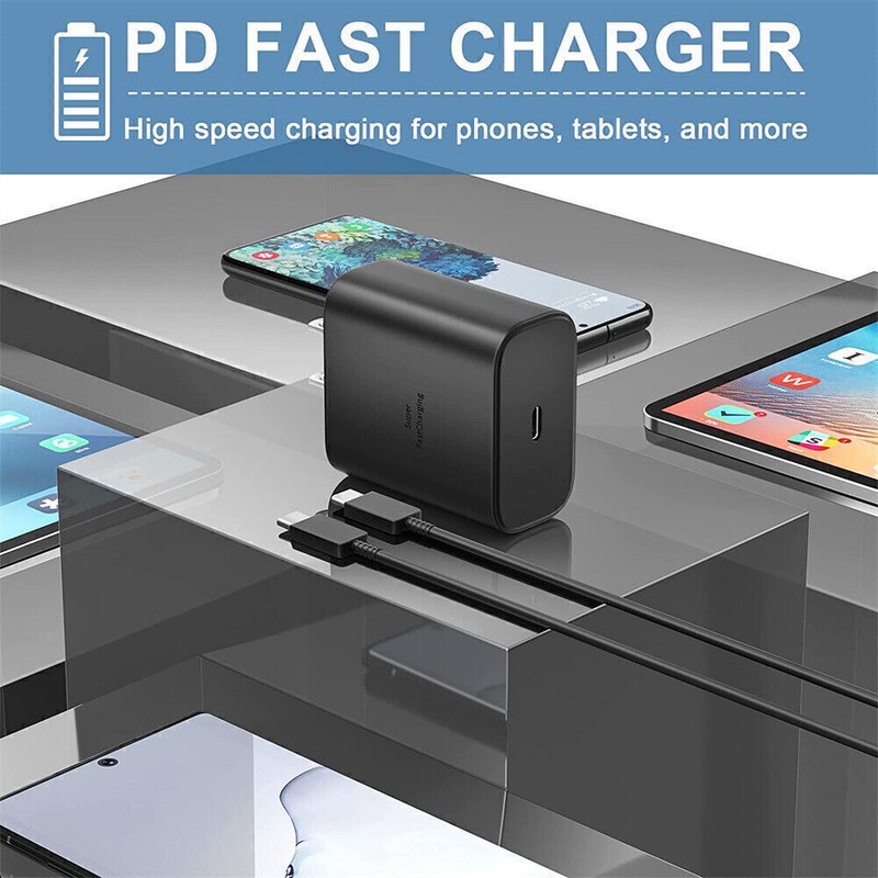 45W Type USB C Super Fast Wall Charger+6ft Cable For Samsung Galaxy S22 S23 S21+ gallery