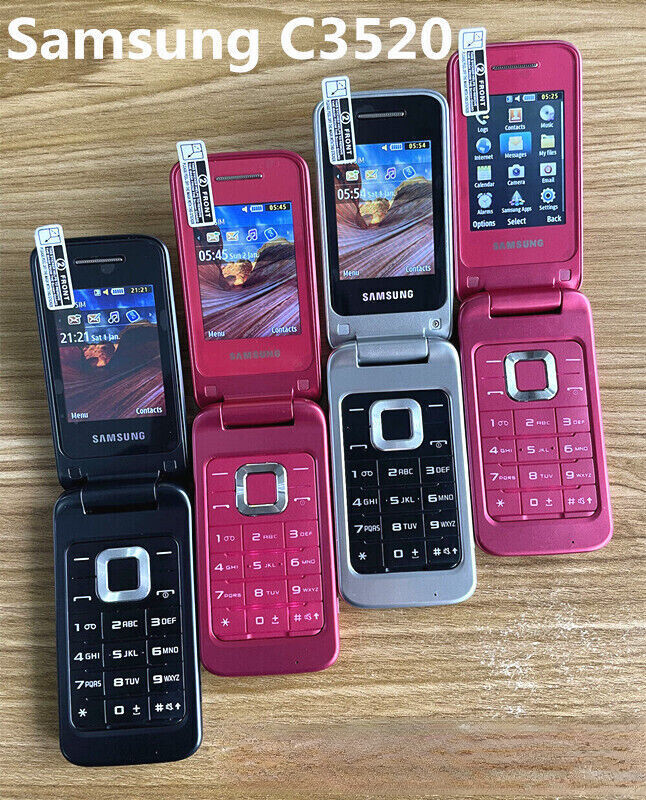 SAMSUNG C3520 Black Flip Bluetooth MP3 2G GSM Unlocked Phone