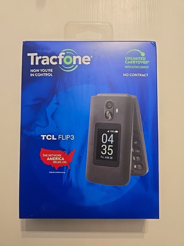 NEW! Sealed TCL Flip 3 | Tracfone | Dual Displays | 16GB 4G LTE | Gray