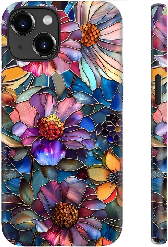 iPhone 13 Case, Wireless Charging Compatible, Dual-Layer Protection with Wildflo
