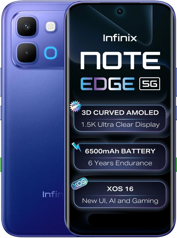 Infinix Note edge (Stellar Blue, 256GB) (8 GB RAM) Octa Core Processor 6500 mAh