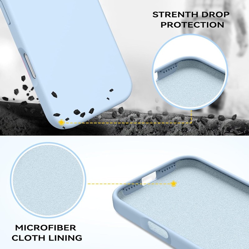 Case for iPhone 17 Pro Max, Liquid Silicone Soft Gel Rubber Slim Thin Phone Case gallery