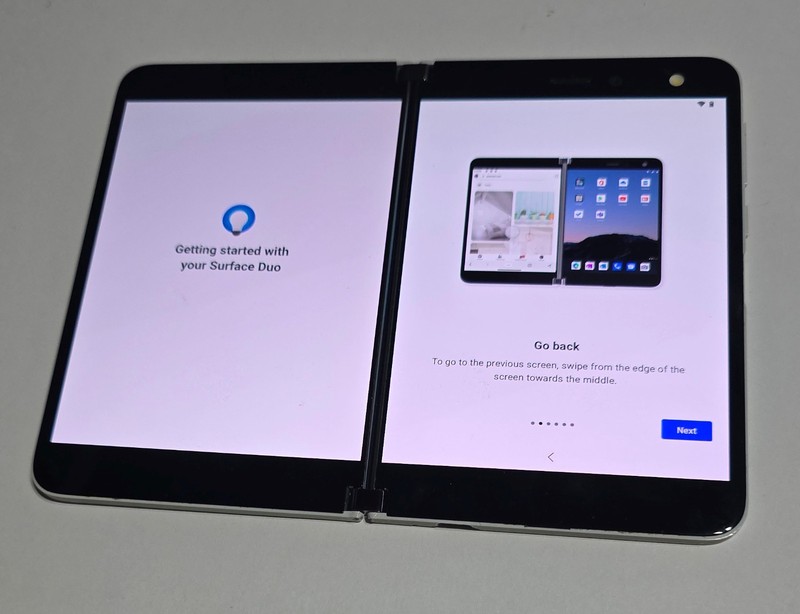 Unused OEM Glacier White Microsoft Surface Duo 256GB Unlocked Android Phone Only