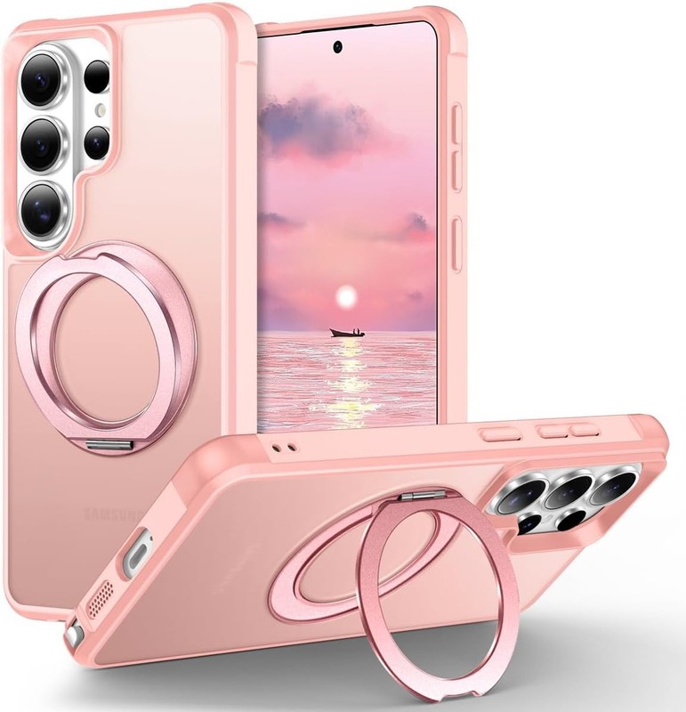 360° Magnetic Swivel Ring for Samsung Galaxy S26 Ultra Case, Shockproof Phone Co