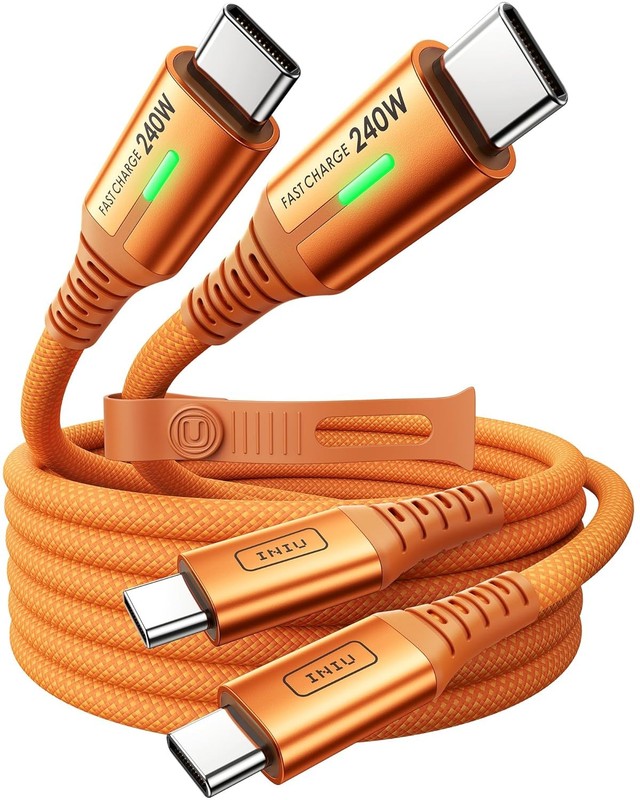 USB C to USB C Cable, 240W Fast Charging Type C Charger Cord, Braided USBC Cable