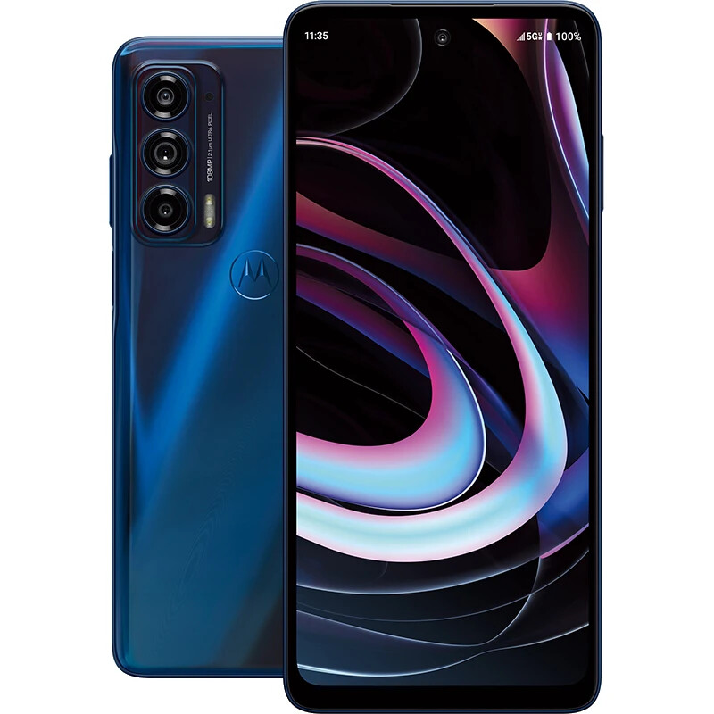 Android Motorola Moto Edge 5G 2021 XT2141 Nebula Blue 256GB VERIZON Open Box A+ gallery