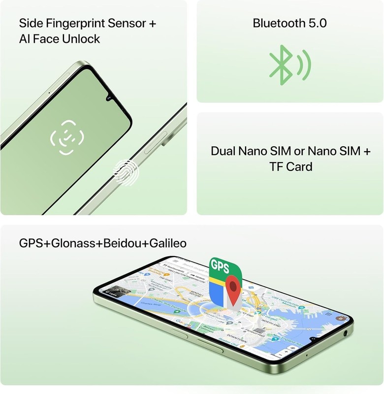 UMIDIGI G9T Unlocked Cell Phone, Dual 4G SIM, 4GB+128GB/1TB TF, Android 14 Smart gallery