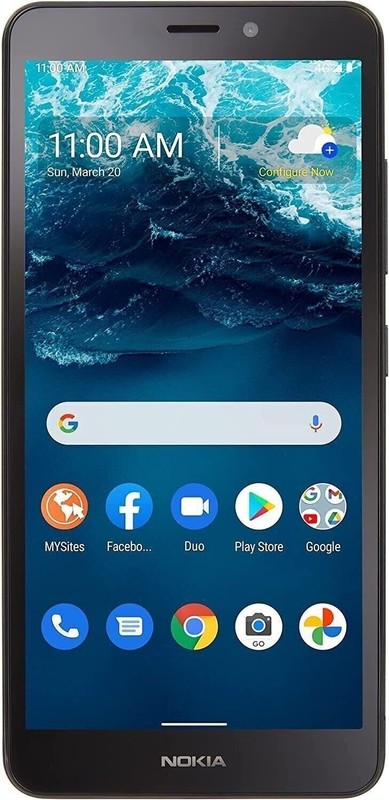 Total by Verizon Nokia C100, 32GB, Blue - Prepaid Smartphone (Locked)