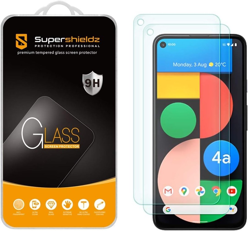 2 Pack Tempered Glass Screen Protectors for Google Pixel 4a 5G 6.2&Prime; Anti-Scratch