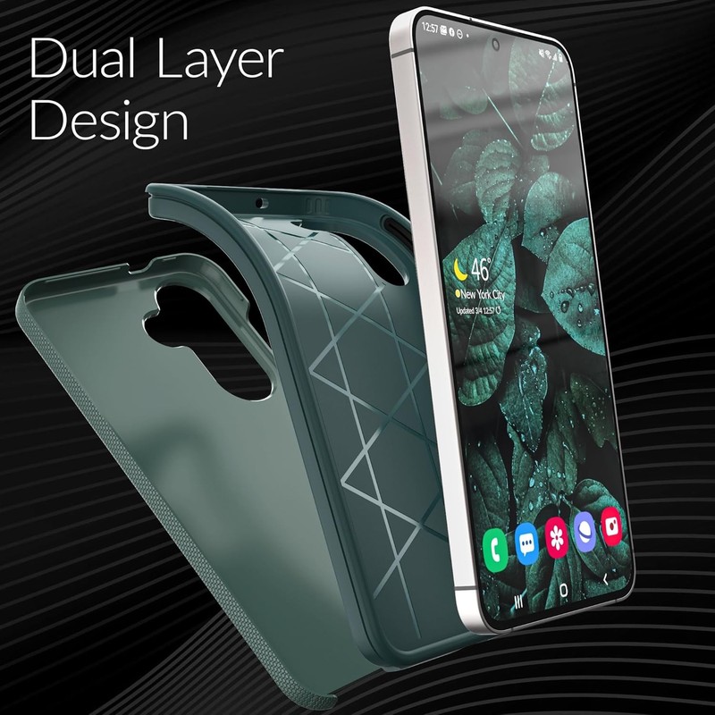 Samsung Galaxy S25 FE Case, Shockproof Protection Dual Layer Case - Forest Green gallery