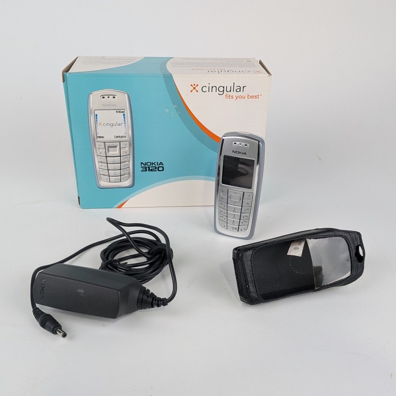 Nokia 3120 (Cingular Wireless) in Original Box w/ Extras - Powers On