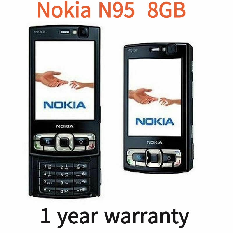 Unlocked Original NOKIA N95 8GB Mobile Phone 3G 5MP Wifi GPS 2.8 »Screen GSM