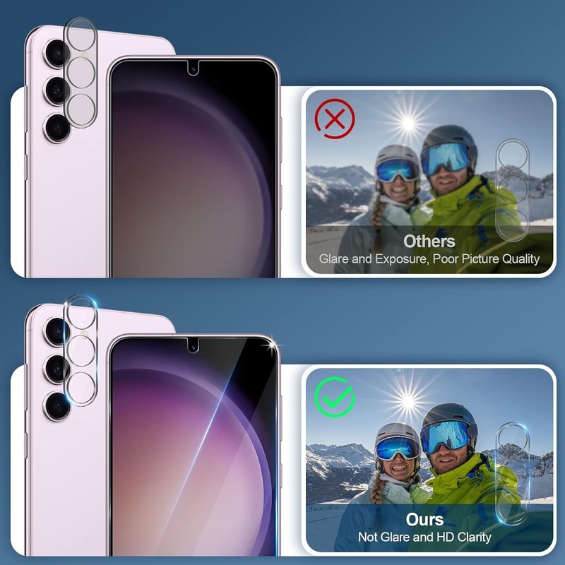 5in1,for Samsung Galaxy S23 Plus Protective Film, Tempered Glass for Camera Lens gallery