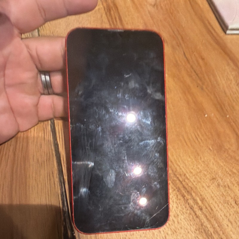 Apple iPhone 13 64GB Red Bar Smartphone 12MP Cracked Back Glass Parts