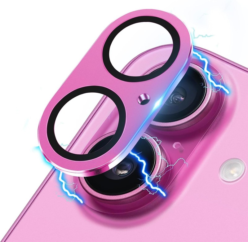 Compatible with iPhone 16 and 16 Plus Camera Lens Protector, Tempered Glass