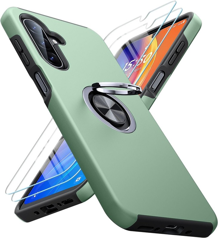 Samsung Galaxy A17/A26 5G Phone Case with Screen Protector, Alpine Green