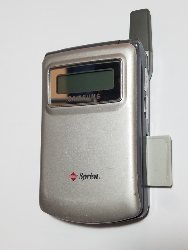 Rare Vintage Collectors Sprint PCS Samsung SCH-i600 1st PDA Flip Movie Set Phone