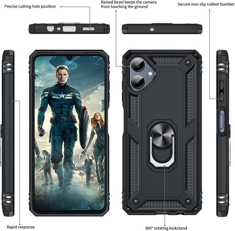 Samsung Galaxy A06 Phone Case with Glass Screen Protector and Camera Lens Protec gallery