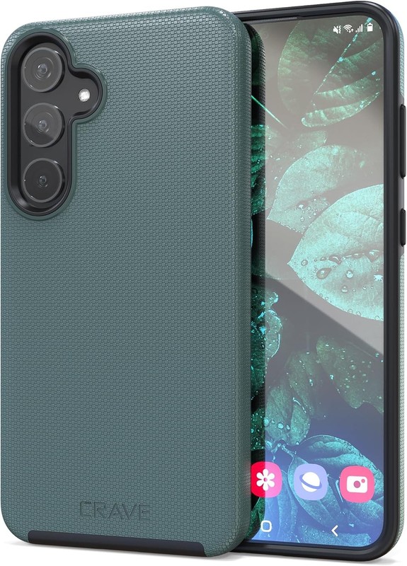 Forest Green Dual Layer Case for Samsung Galaxy S24 Plus (6.7&Prime;) – Shockproof Des