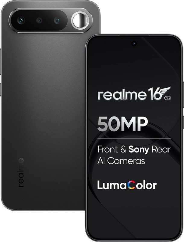 realme 16 5G (Black, 256 GB 8GB RAM) Dimensity 6400 Turbo 6.57&Prime; Gobal Version.