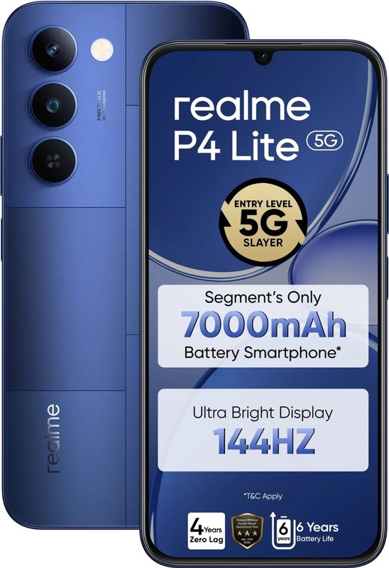 realme P4 Lite 5G (Blue, 128 GB 4 GB RAM) 6.8&Prime; Dimensity 6300 Global Version.