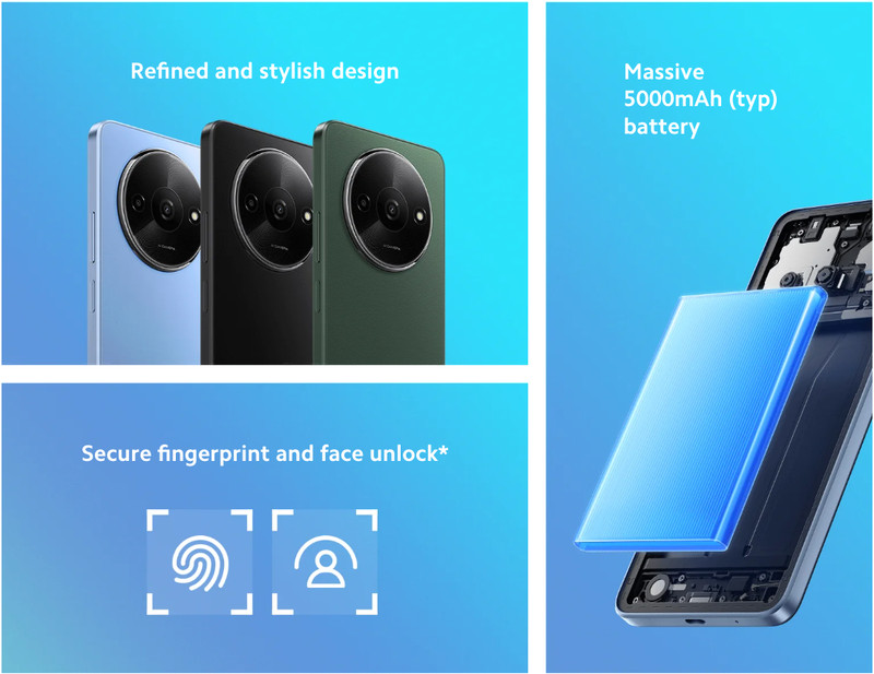 Xiaomi Redmi A3 4G LTE Forest Green- 3GB RAM - 64GB ROM - Unlocked - NEW SEALED gallery