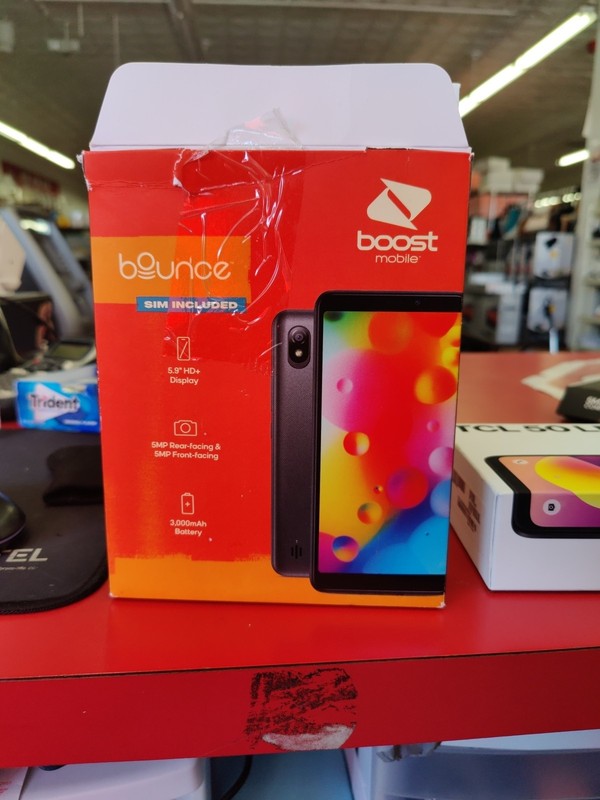 Boost Mobile Bounce 4G, 32GB, 6&Prime; HD+ Display Black Smartphone (for Boost Only)