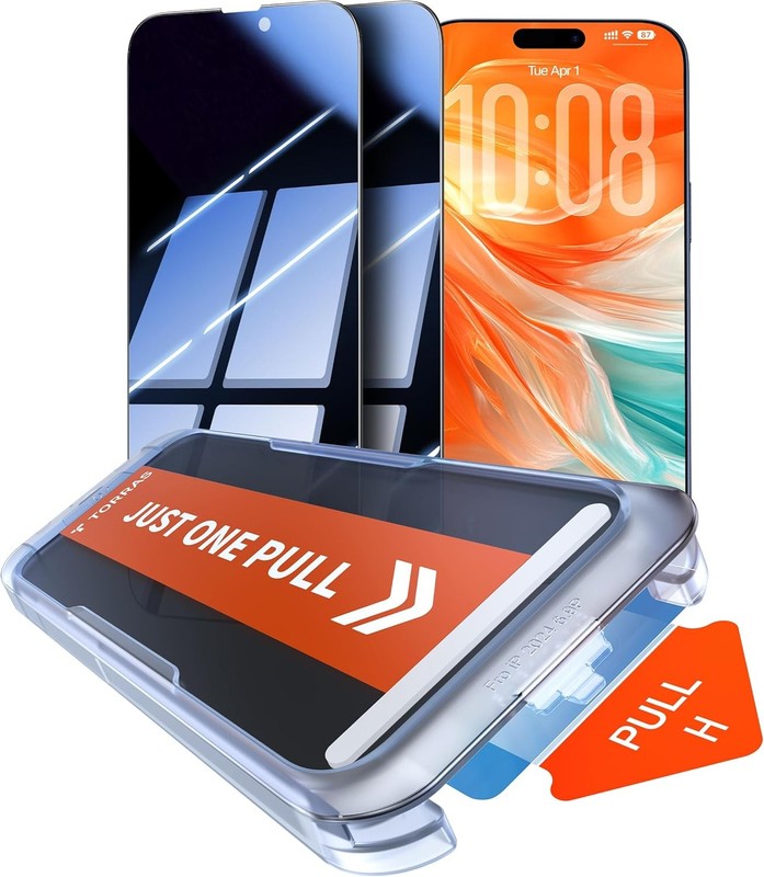 2PCS Privacy Screen Protector for iPhone 17 Pro Max 6.9 Inch Anti Spy Full Cover