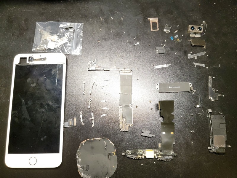 Apple iPhone 8 Plus Logic Board w/ Touch ID  & parts, as is (READ DECRIPTION) 