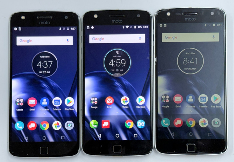 LOT OF 3 x UNLOCKED VERIZON Motorola Moto Z Play Droid XT1635 Smart Phones !READ