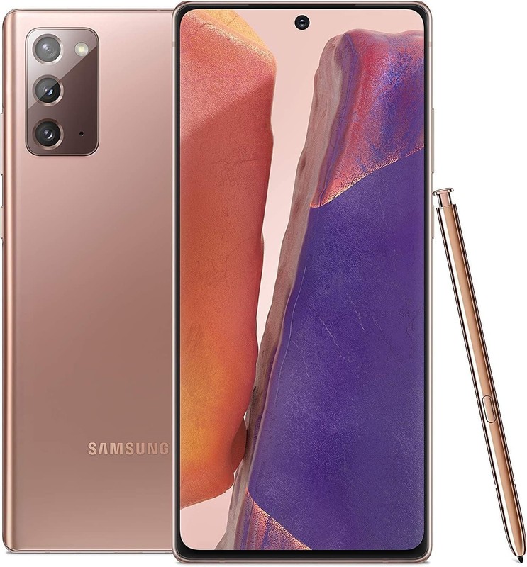 Samsung Galaxy Note 20 5G, 128GB + 8GB RAM, Mystic Bronze – Unlocked