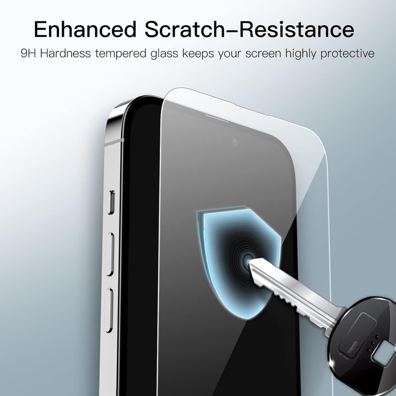 3PCS Full Coverage Screen Protector for iPhone 14 Pro 6.1 Inch Case Friendly HD gallery