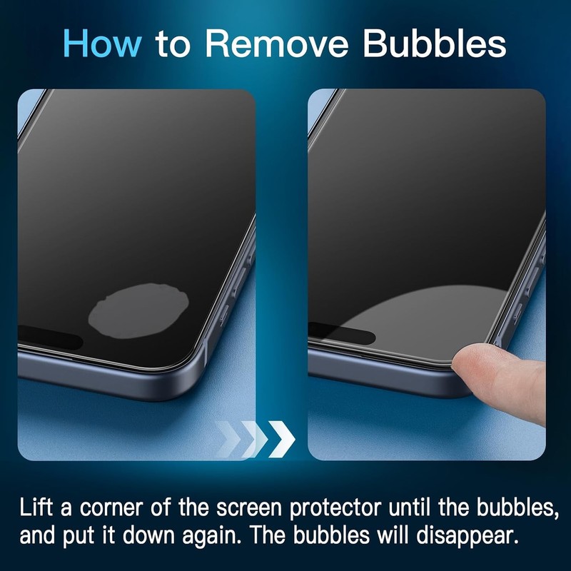 2-Pack Anti-Spy Full Coverage Screen Protector for iPhone 15 6.1 Inch, Privacy C gallery