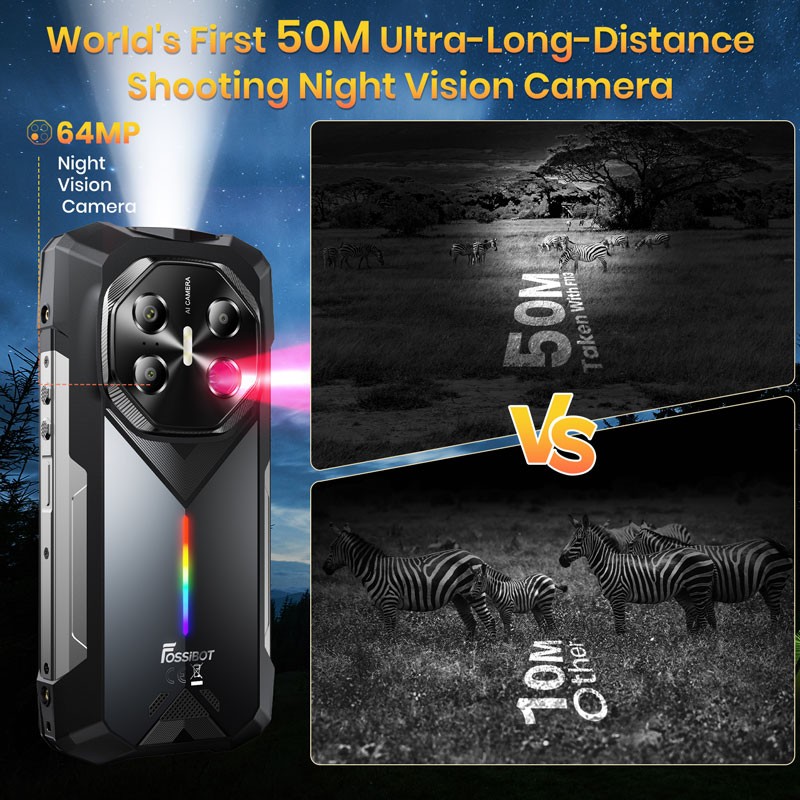 FOSSiBOT F113 5G Rugged Phone Android 15 Night Vision Waterproof Dual SIM Unlock gallery